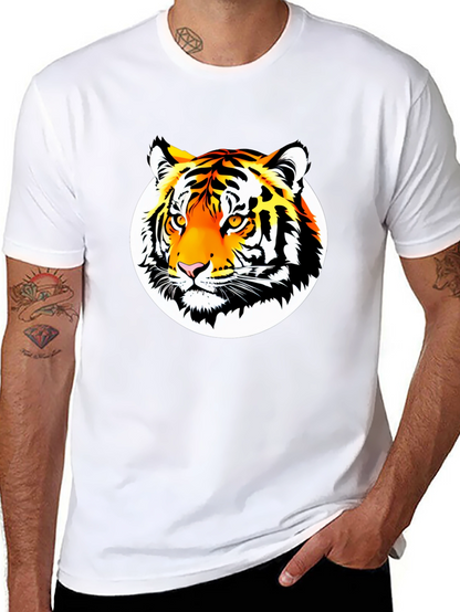 Bold Tiger Graphic Tee - Premium Black Cotton