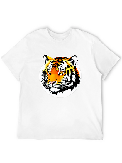Bold Tiger Graphic Tee - Premium Black Cotton