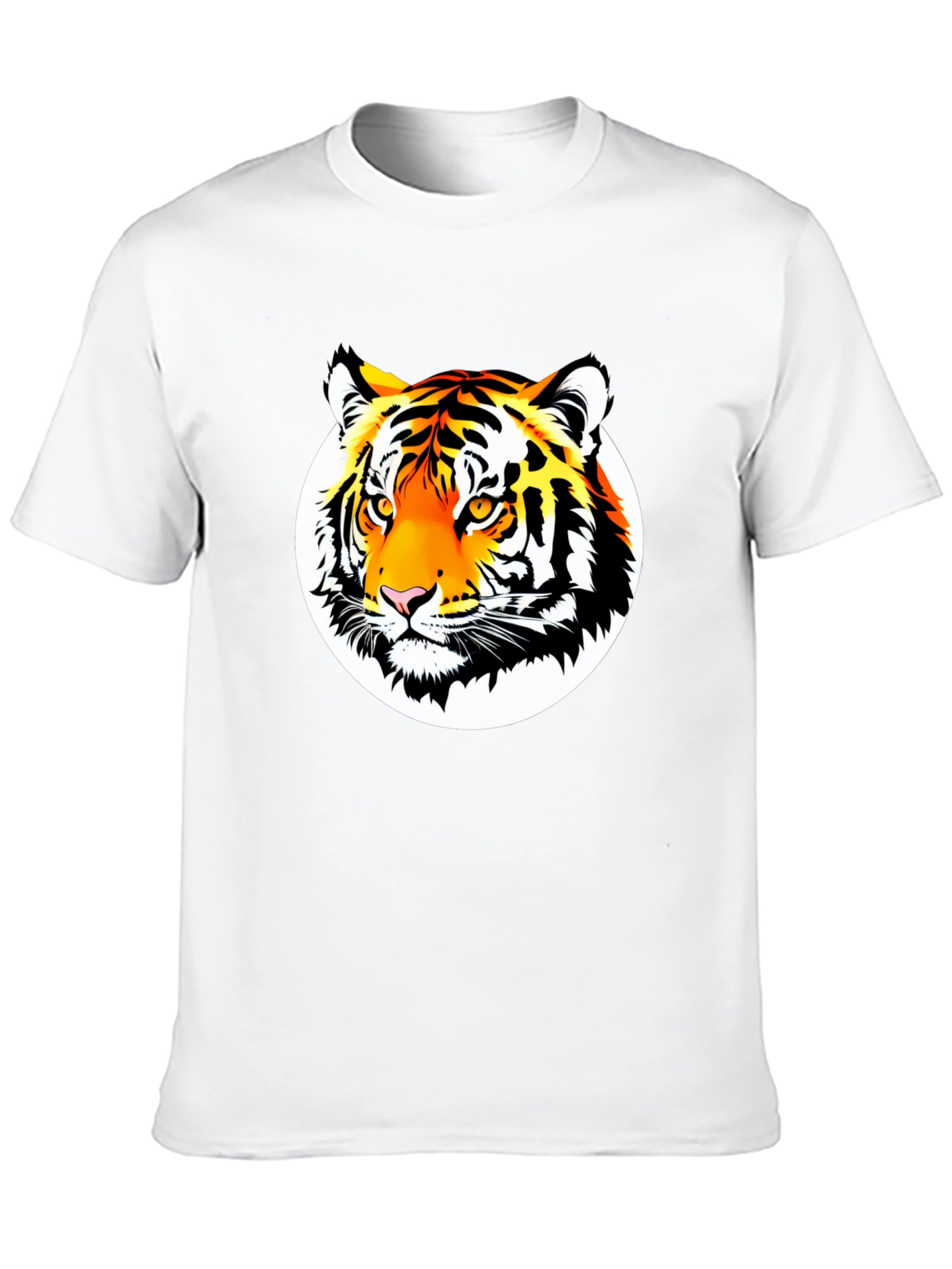 Bold Tiger Graphic Tee - Premium Black Cotton