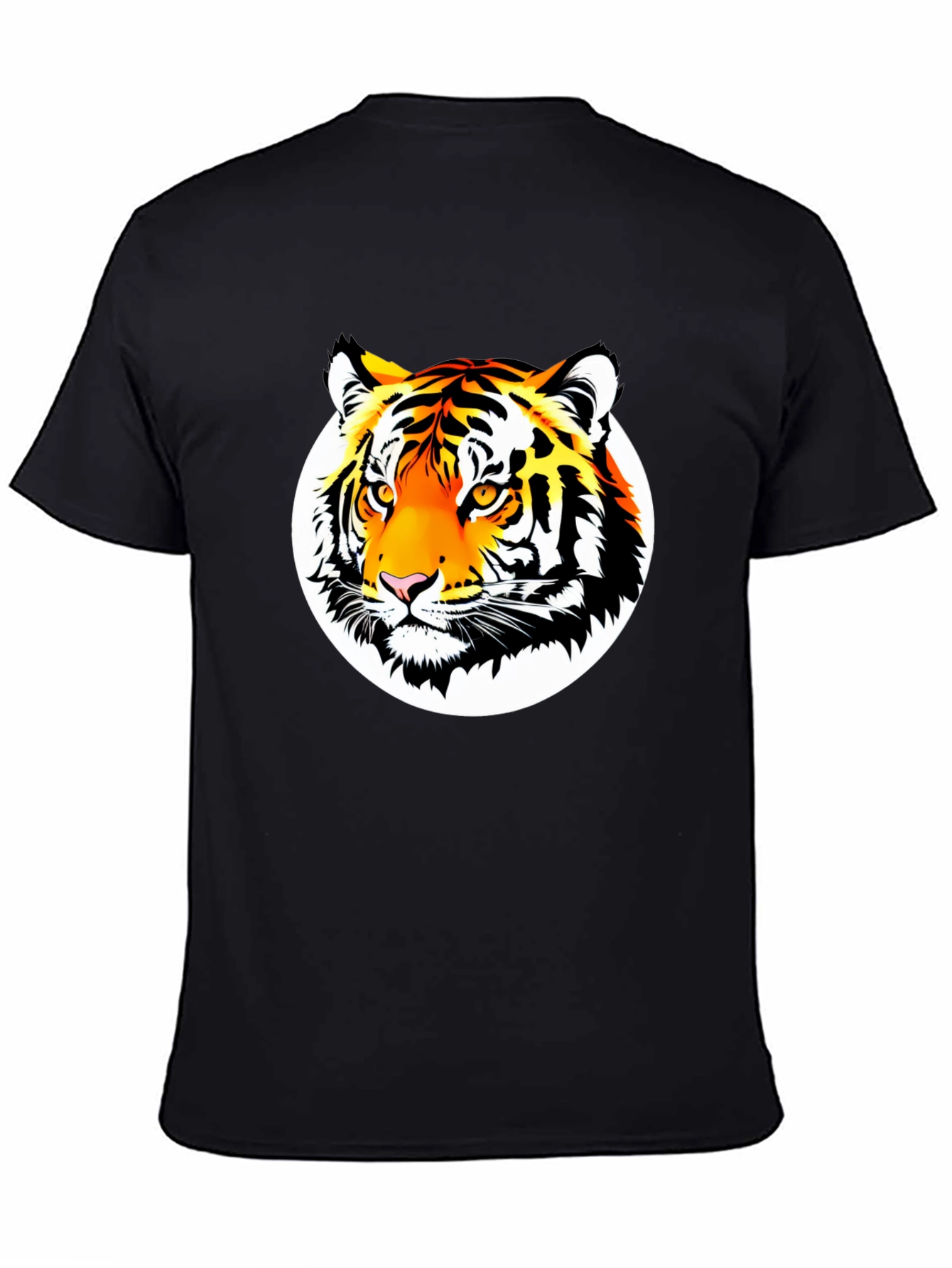Bold Tiger Graphic Tee - Premium Black Cotton