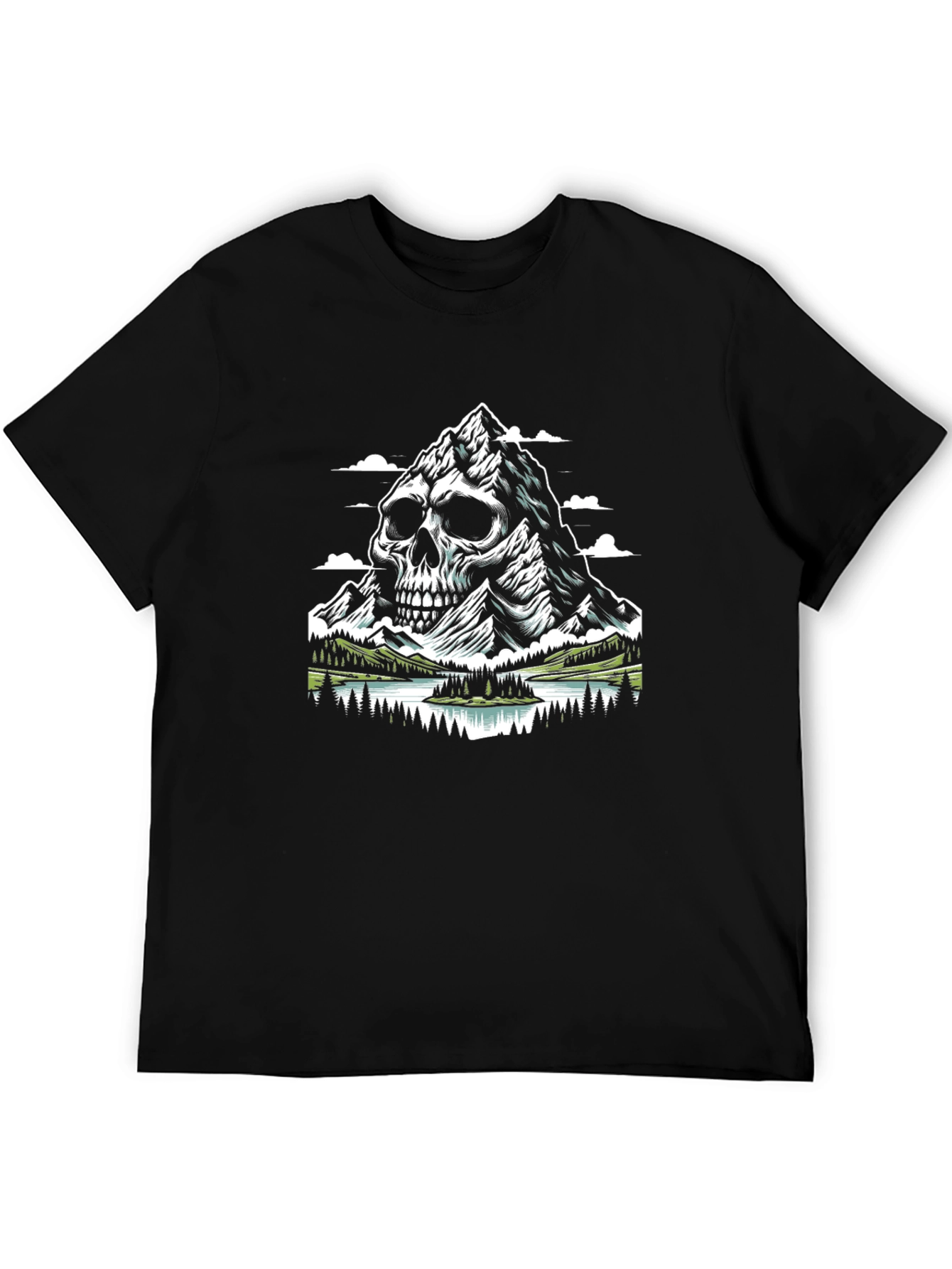 Skull Mountain Graphic T-Shirt - Unique Design