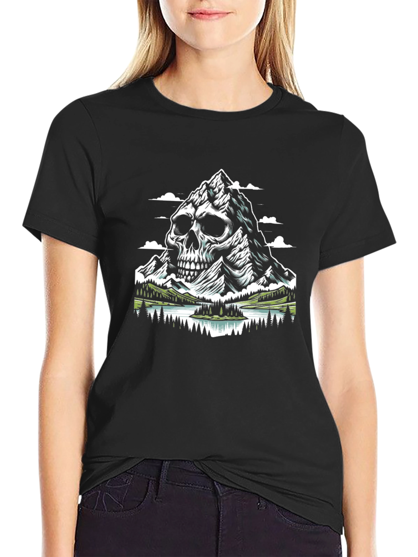 Skull Mountain Graphic T-Shirt - Unique Design