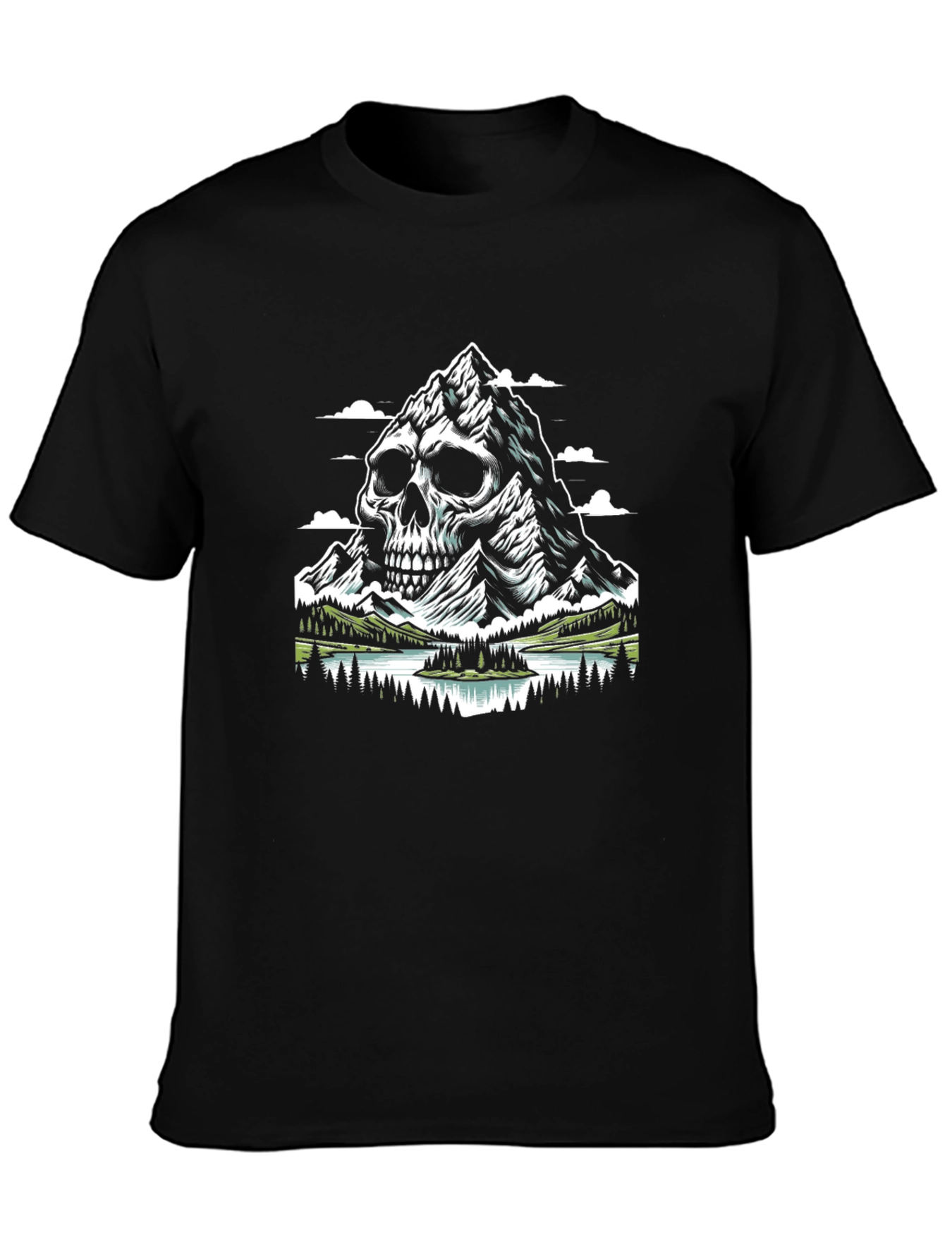 Skull Mountain Graphic T-Shirt - Unique Design