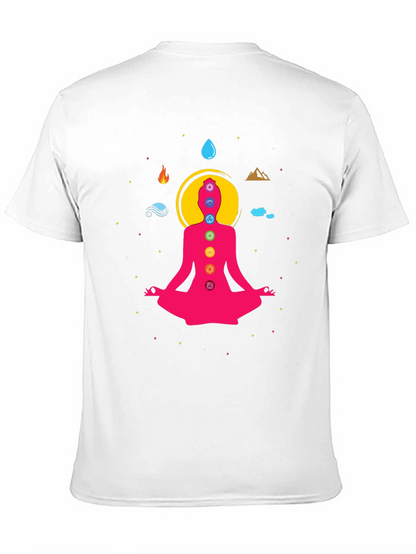 Chakra Meditation Graphic Tee - Black