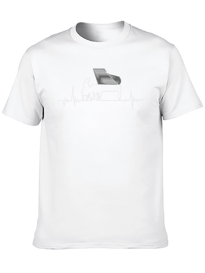 Piano Heartbeat Graphic Tee