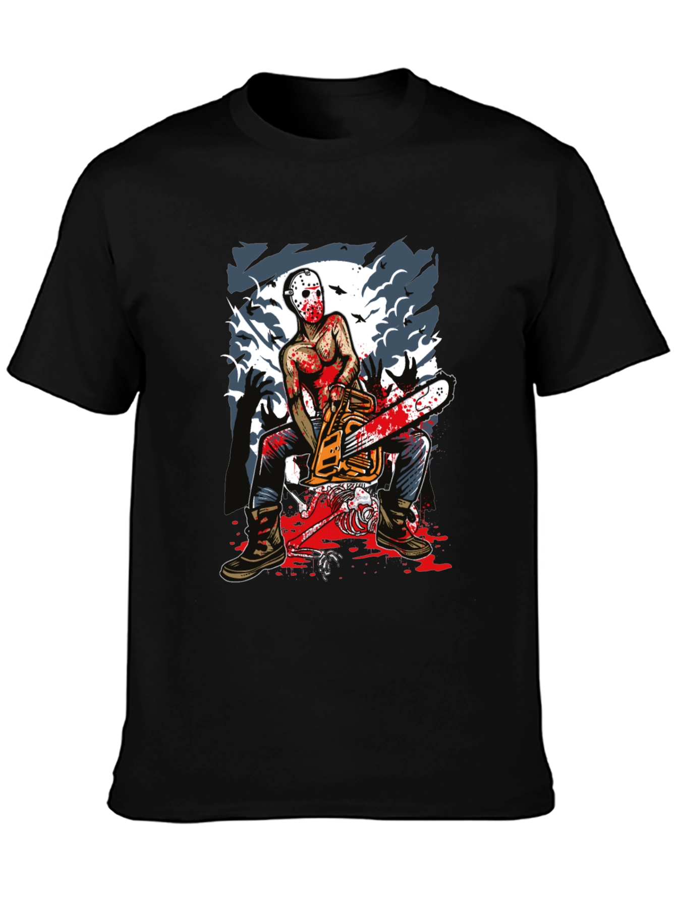 Horror Chainsaw Killer Graphic Tee