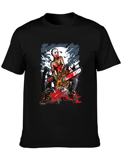 Horror Chainsaw Killer Graphic Tee