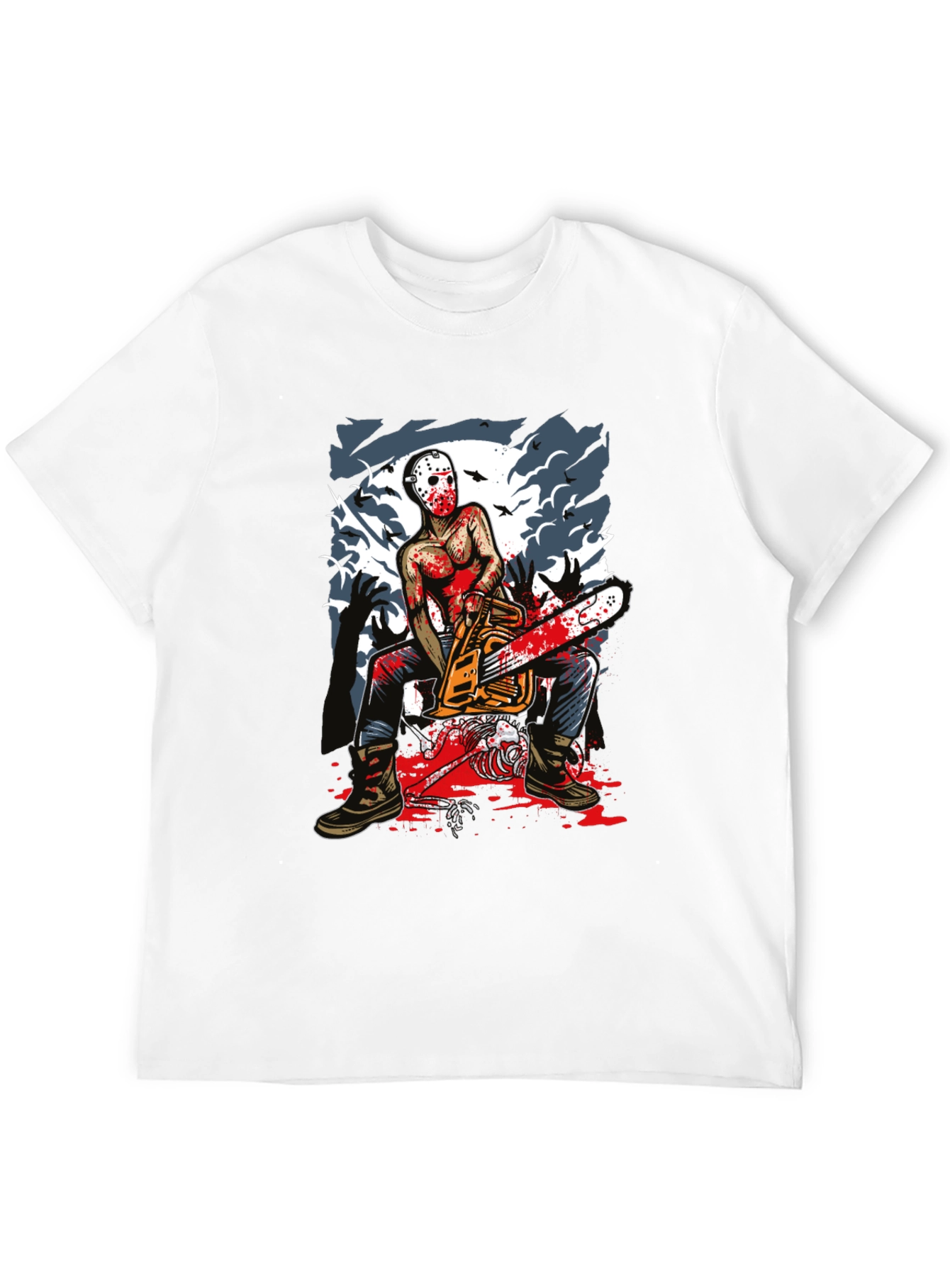 Horror Chainsaw Killer Graphic Tee
