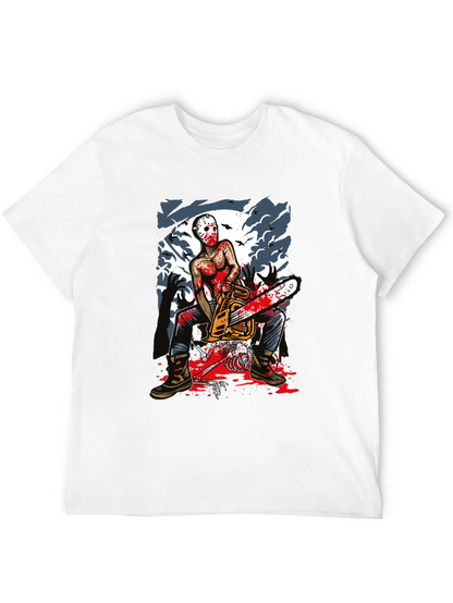 Horror Chainsaw Killer Graphic Tee