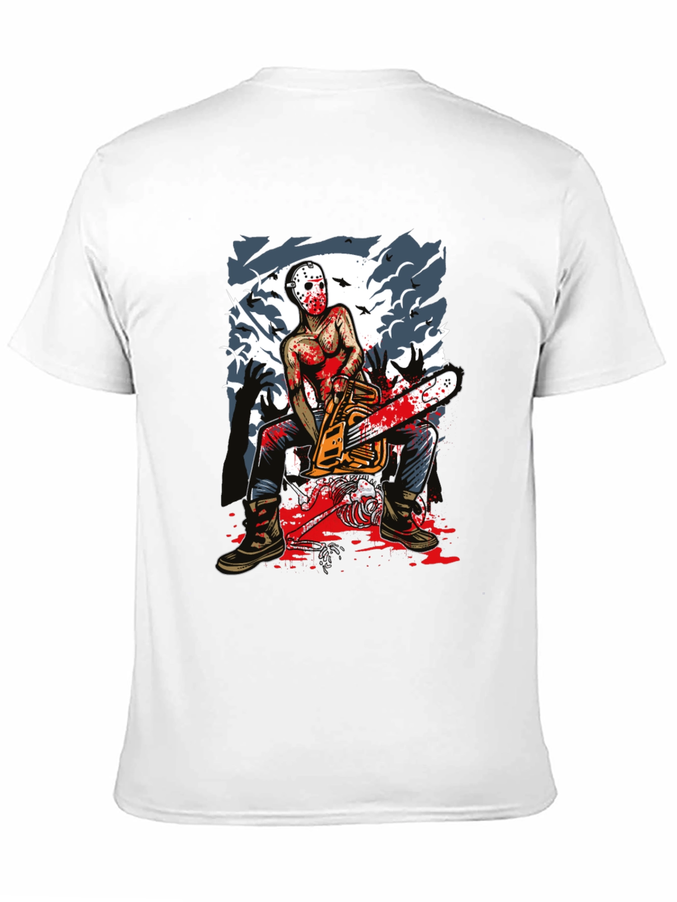 Horror Chainsaw Killer Graphic Tee