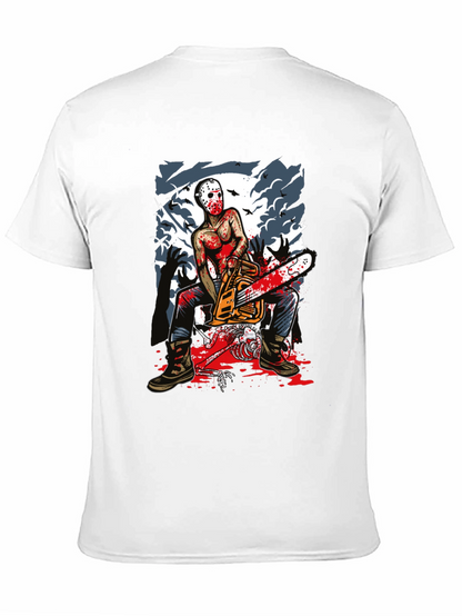 Horror Chainsaw Killer Graphic Tee