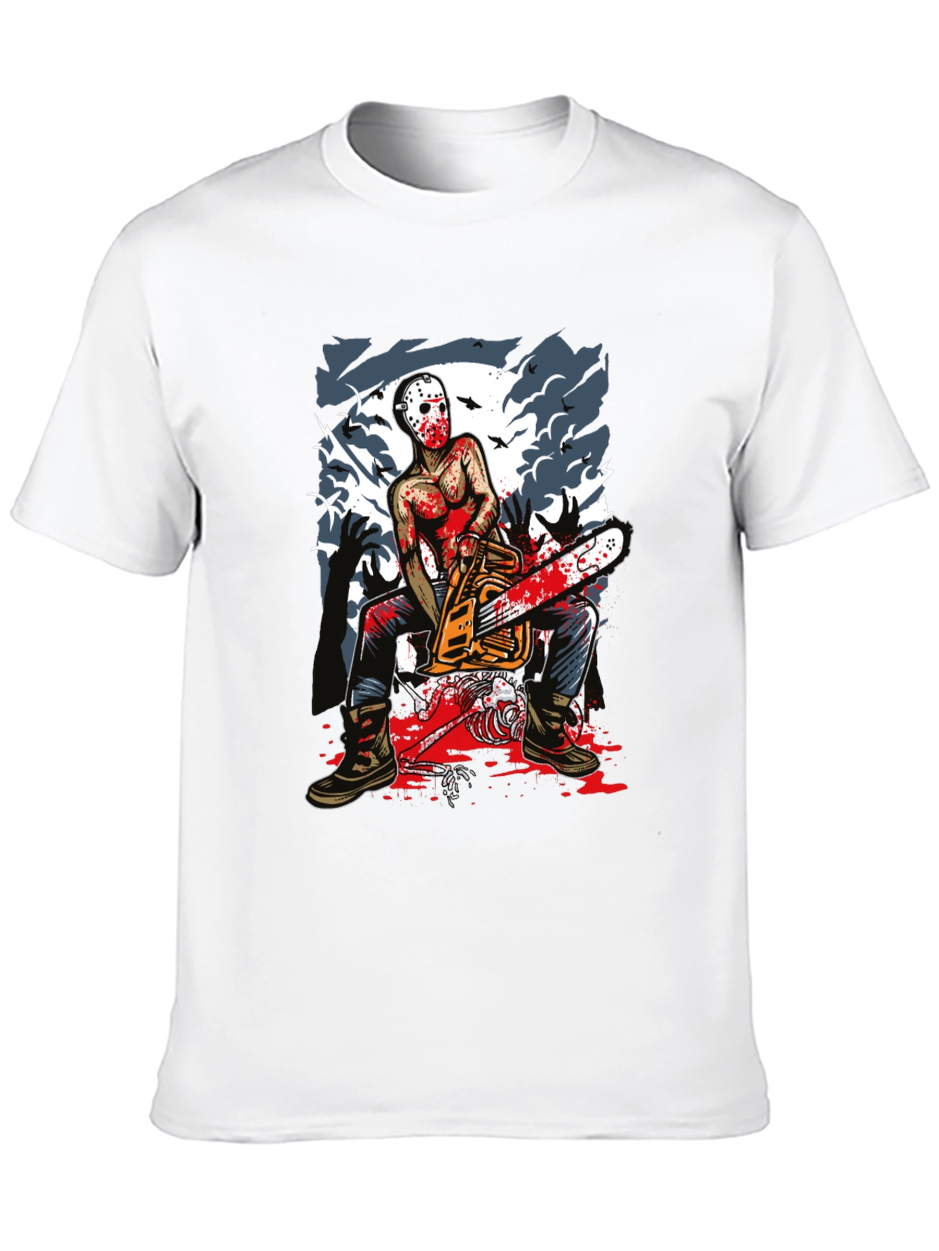 Horror Chainsaw Killer Graphic Tee