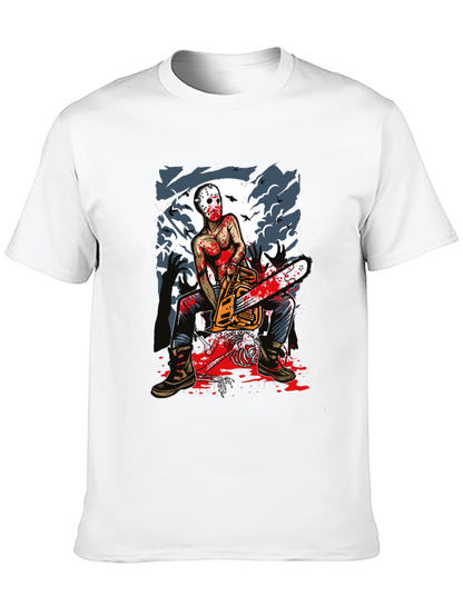 Horror Chainsaw Killer Graphic Tee