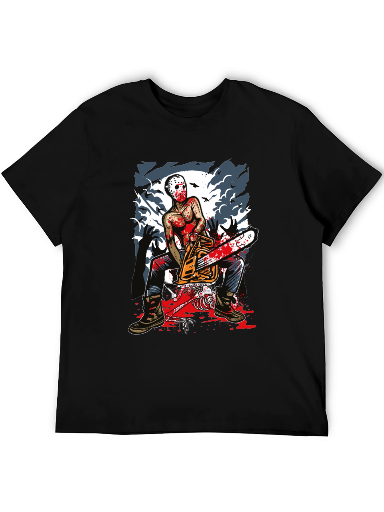Horror Chainsaw Killer Graphic Tee