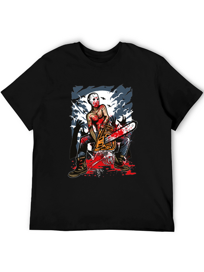 Horror Chainsaw Killer Graphic Tee
