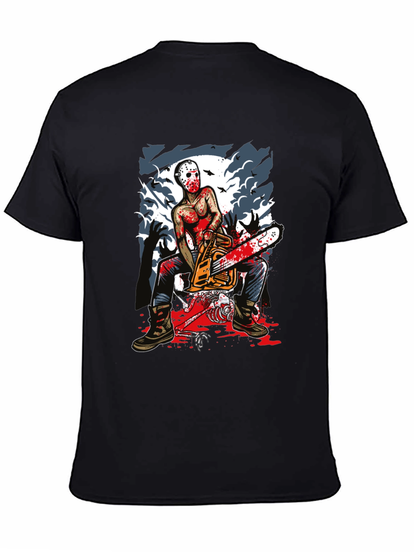 Horror Chainsaw Killer Graphic Tee