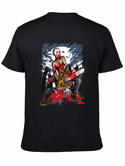 Horror Chainsaw Killer Graphic Tee