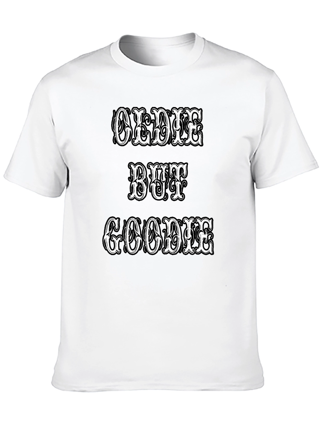 Oldie But Goodie Graphic Tee - Black Crew Neck