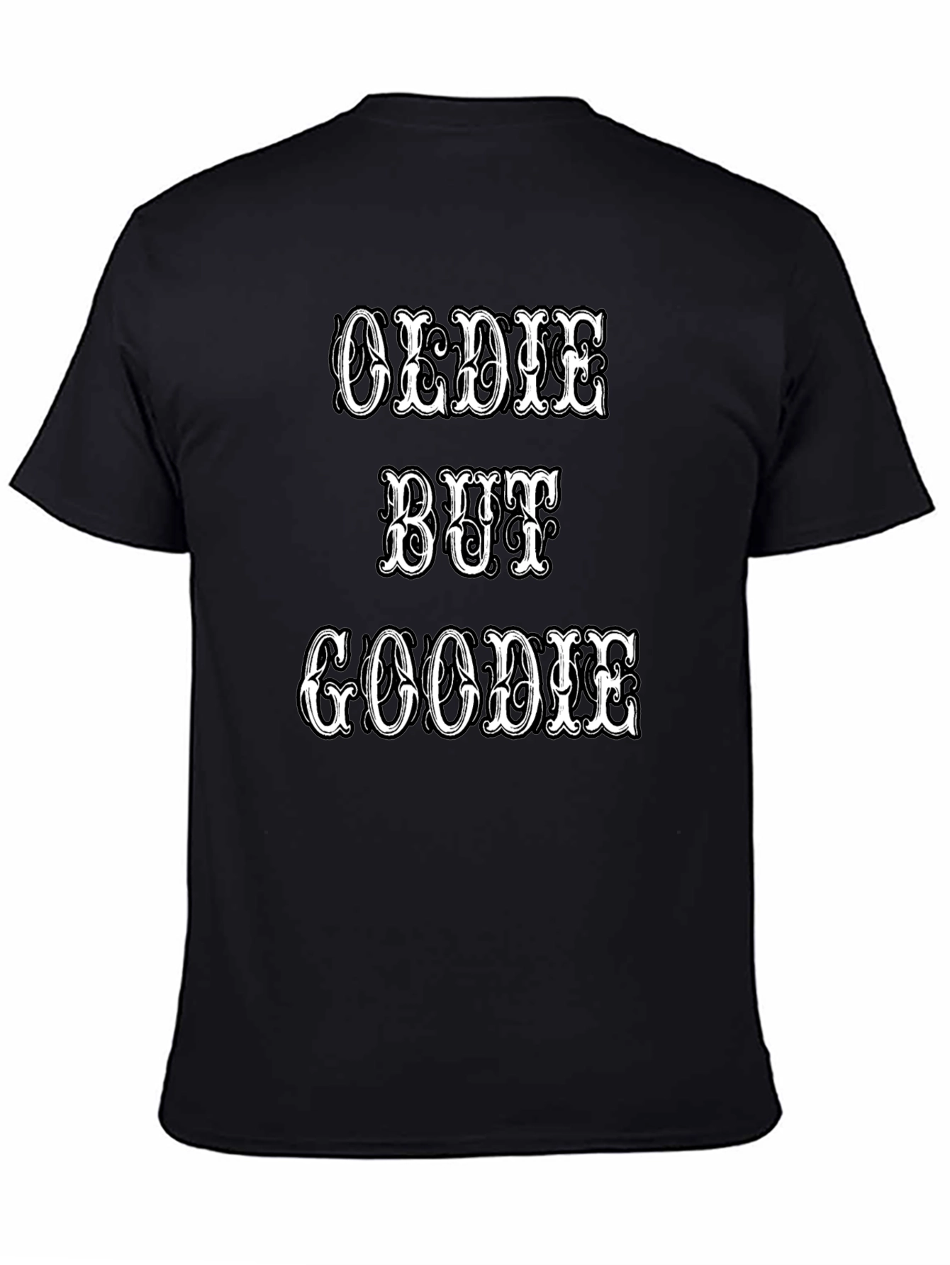 Oldie But Goodie Graphic Tee - Black Crew Neck