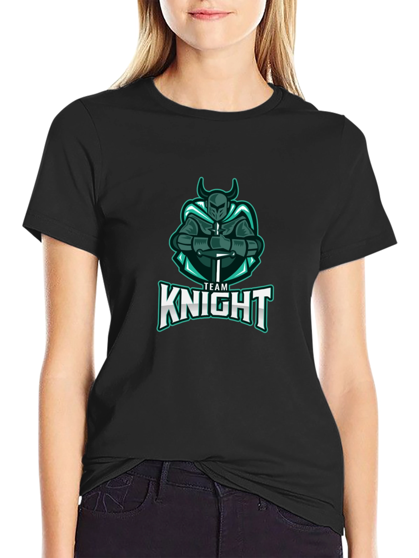 Team Knight T-Shirt - Black Cotton Tee