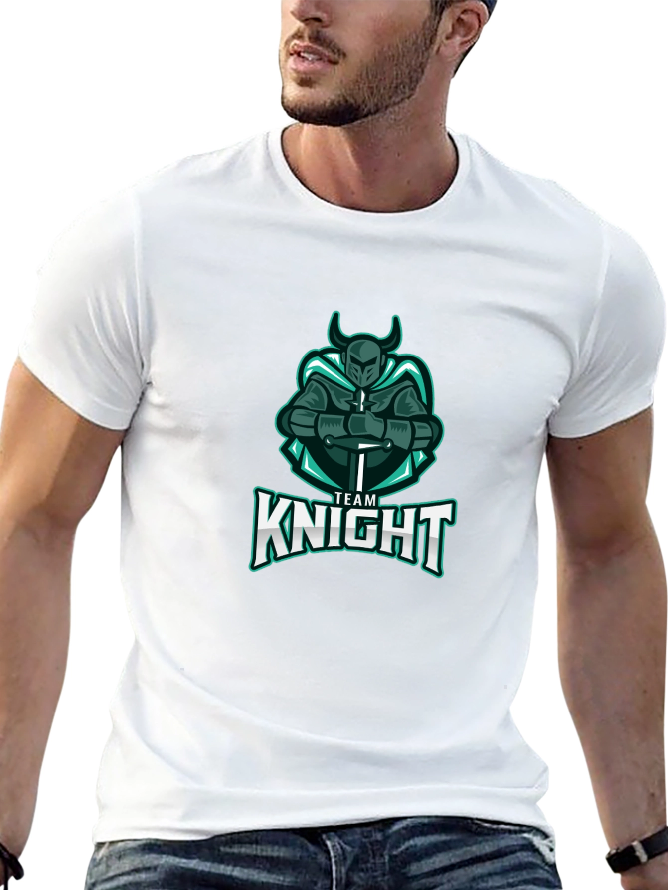 Team Knight T-Shirt - Black Cotton Tee