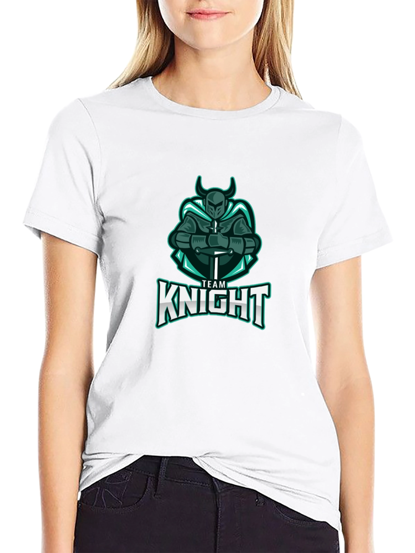 Team Knight T-Shirt - Black Cotton Tee