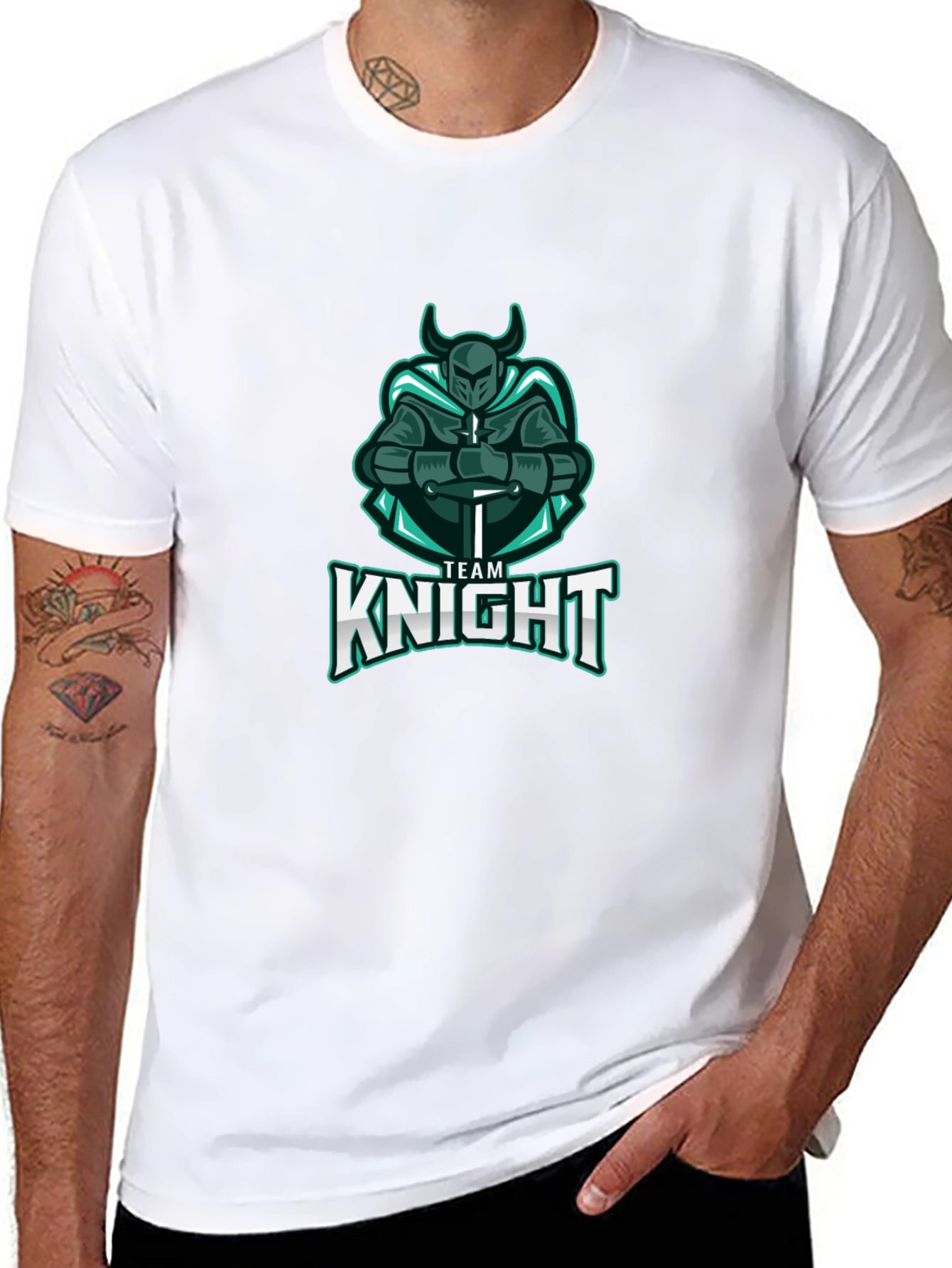 Team Knight T-Shirt - Black Cotton Tee