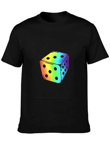 Rainbow Dice Graphic Tee - Stylish Casual Wear