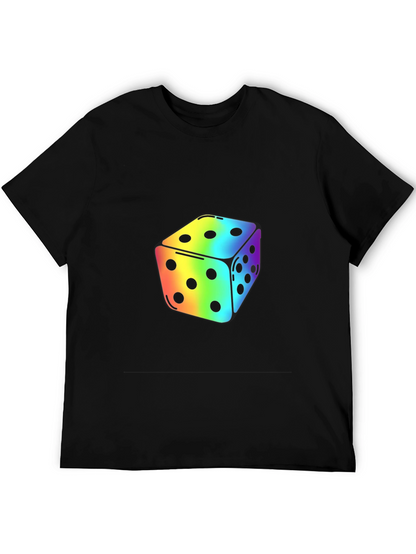 Rainbow Dice Graphic Tee - Stylish Casual Wear