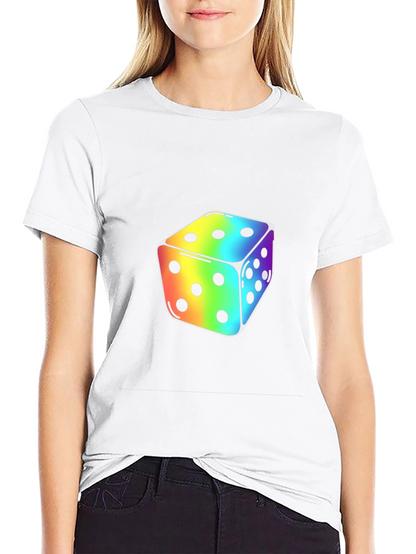 Rainbow Dice Graphic Tee - Stylish Casual Wear