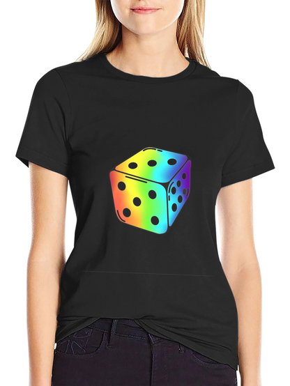 Rainbow Dice Graphic Tee - Stylish Casual Wear