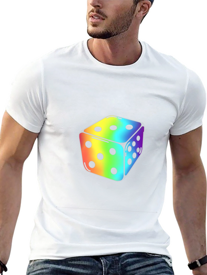 Rainbow Dice Graphic Tee - Stylish Casual Wear