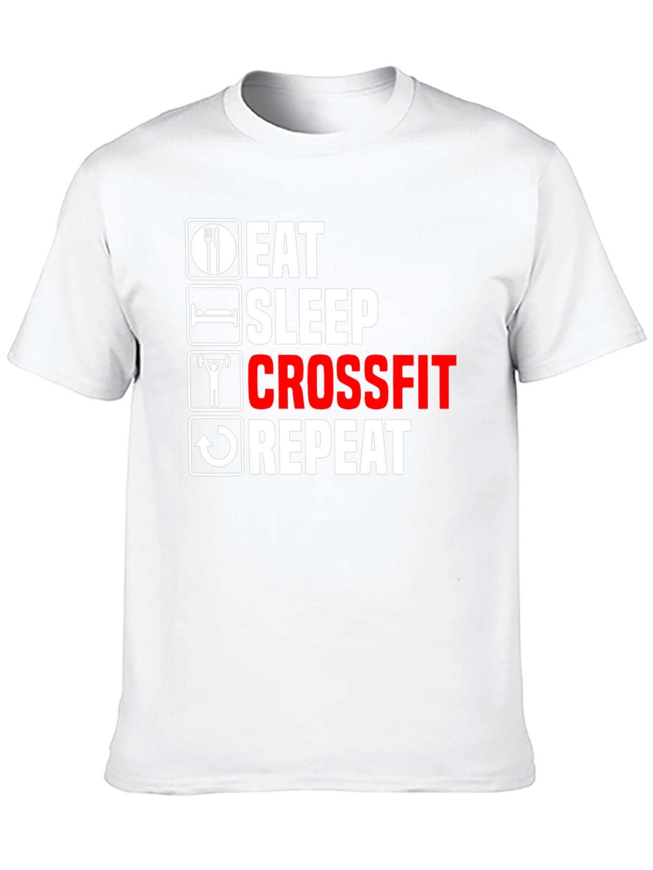 Eat Sleep Crossfit Repeat Graphic Tee