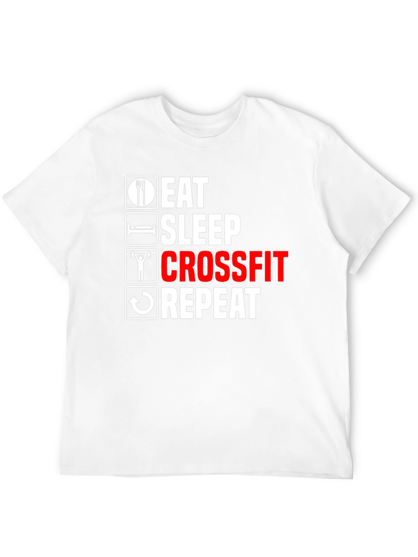 Eat Sleep Crossfit Repeat Graphic Tee