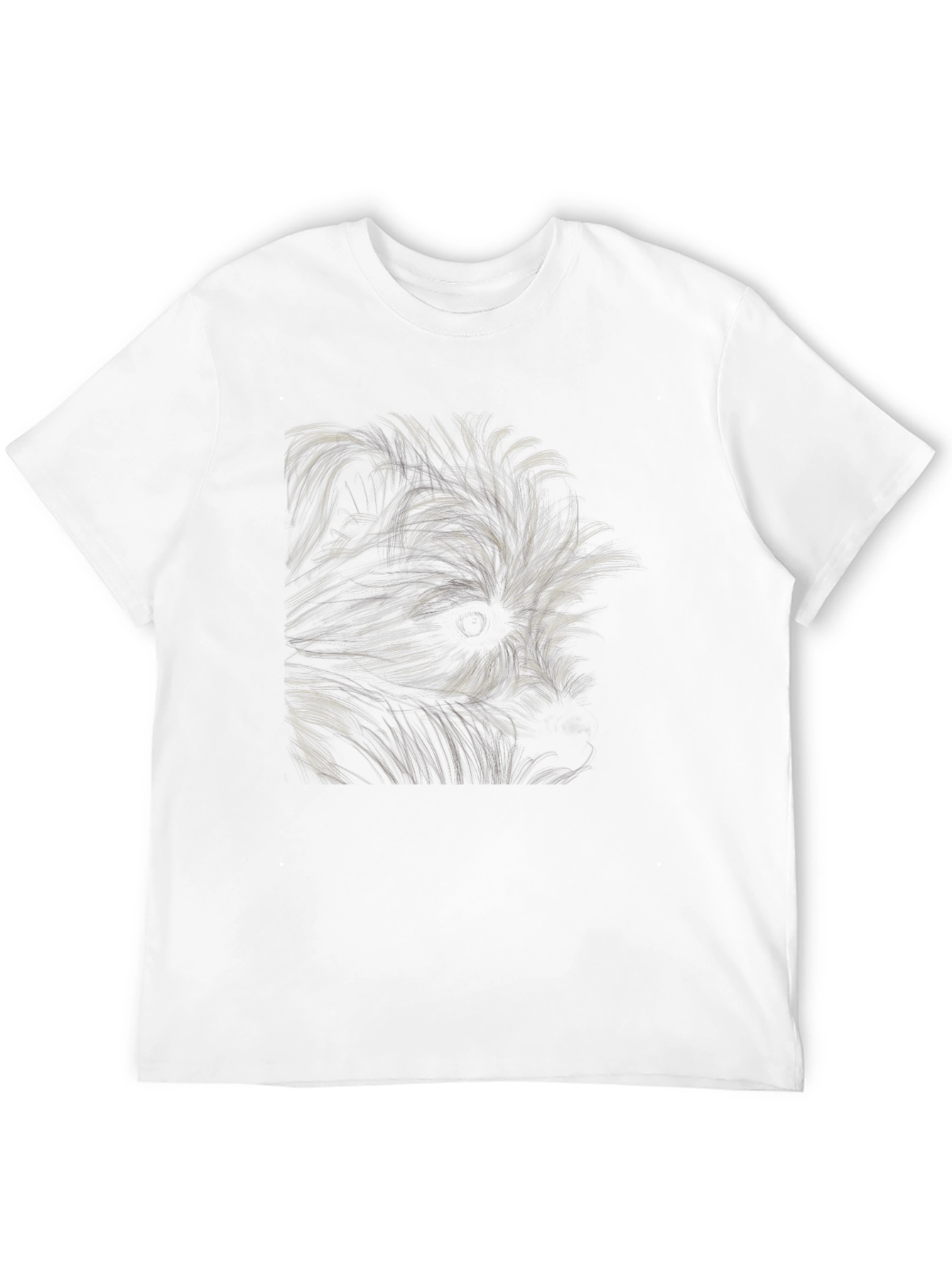 Abstract Dog Graphic Black T-Shirt