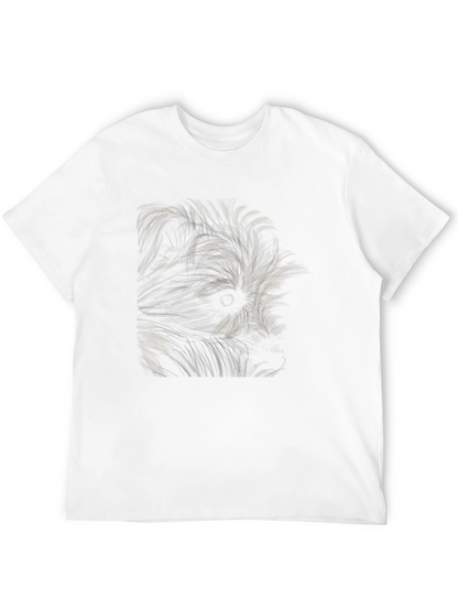 Abstract Dog Graphic Black T-Shirt
