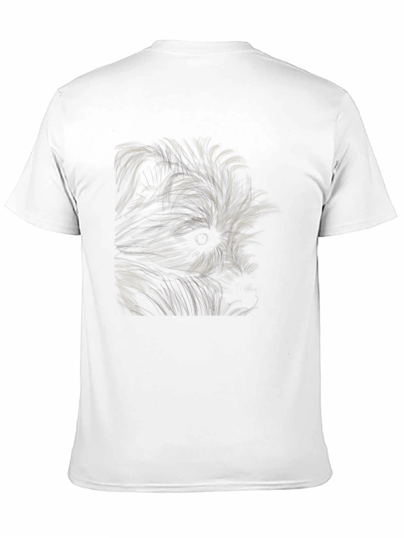 Abstract Dog Graphic Black T-Shirt
