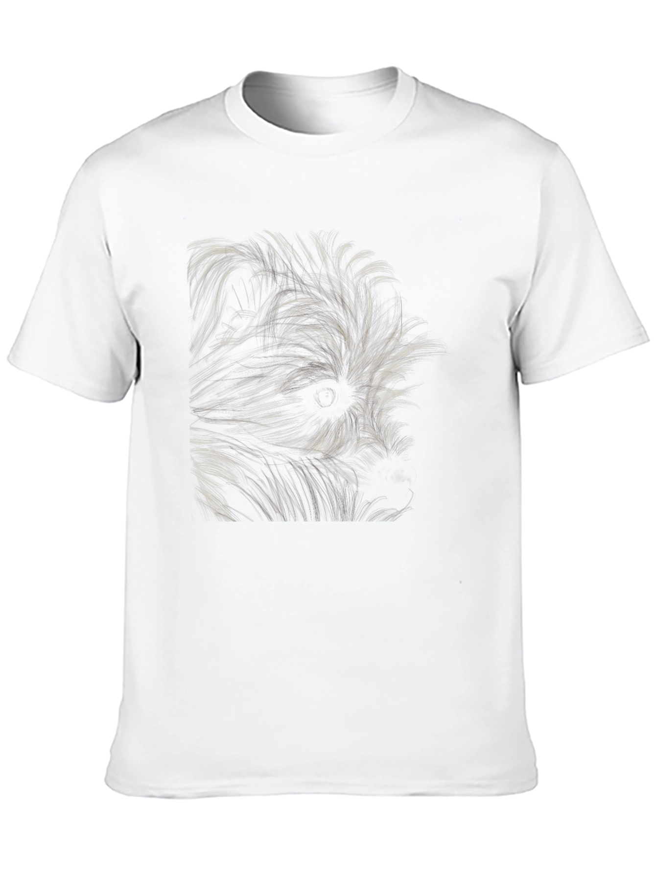 Abstract Dog Graphic Black T-Shirt