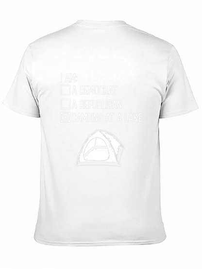 Camping at a Lake Novelty T-Shirt