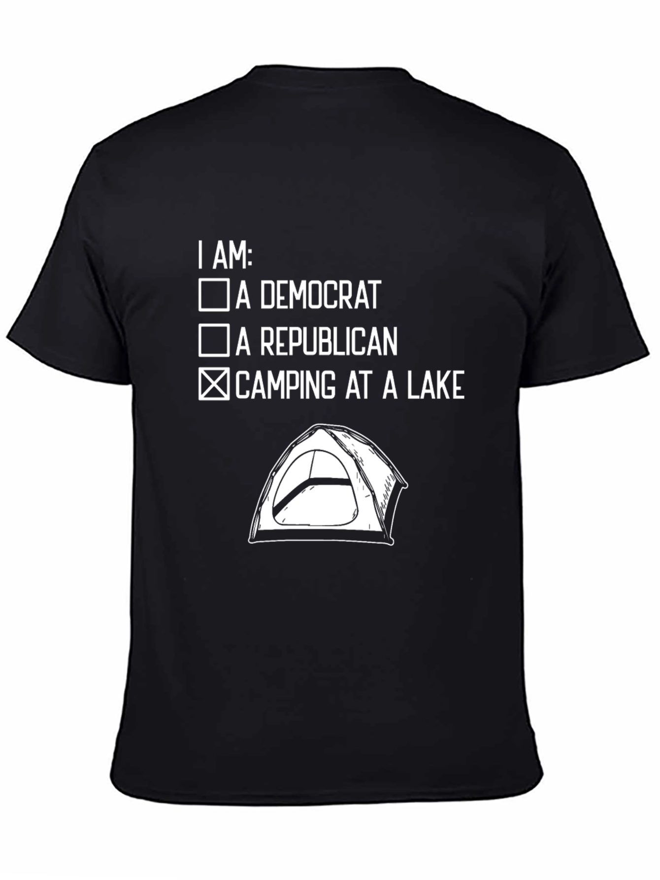 Camping at a Lake Novelty T-Shirt