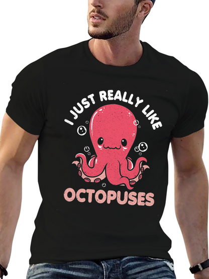 Cute Octopus Graphic T-Shirt