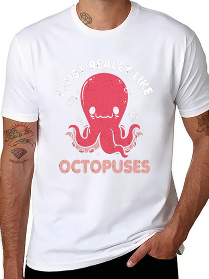 Cute Octopus Graphic T-Shirt