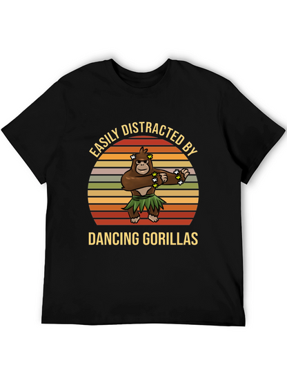 Easily Distracted Dancing Gorillas Graphic Tee