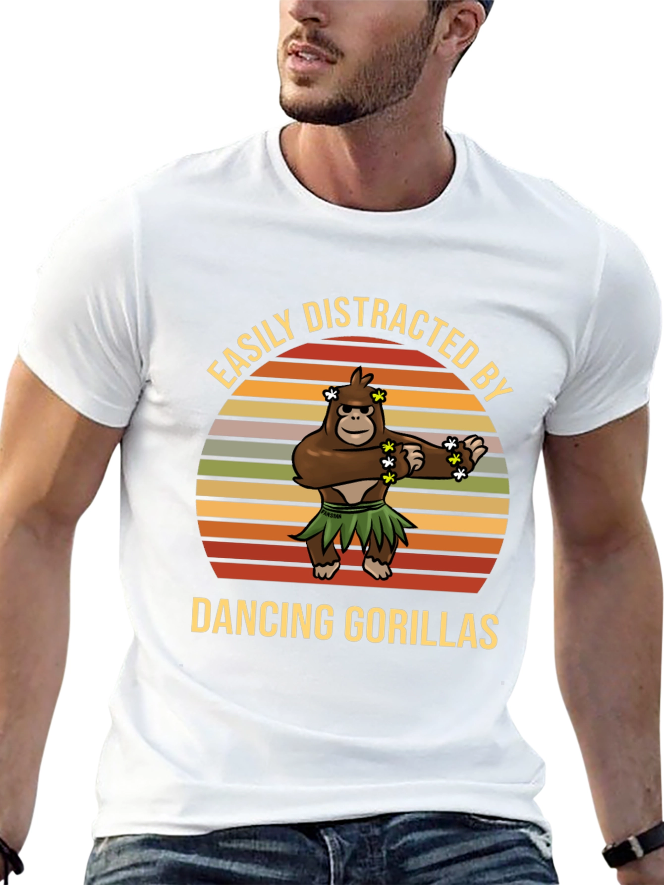 Easily Distracted Dancing Gorillas Graphic Tee