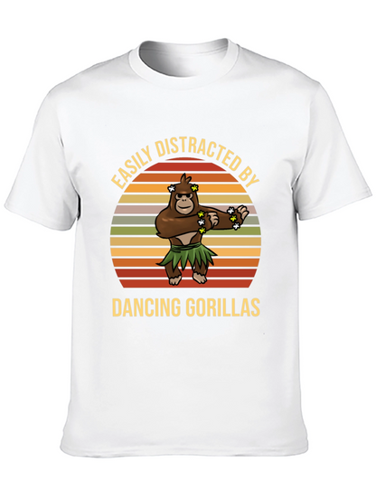 Easily Distracted Dancing Gorillas Graphic Tee