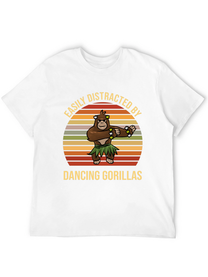 Easily Distracted Dancing Gorillas Graphic Tee