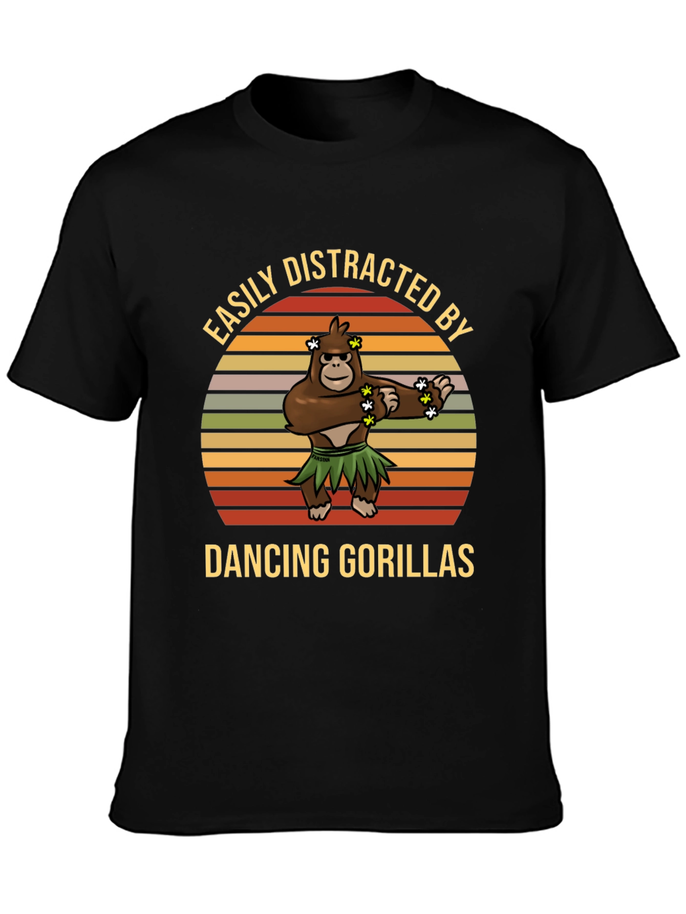 Easily Distracted Dancing Gorillas Graphic Tee