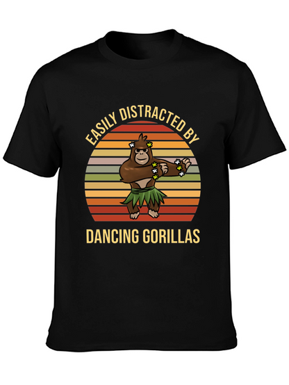 Easily Distracted Dancing Gorillas Graphic Tee