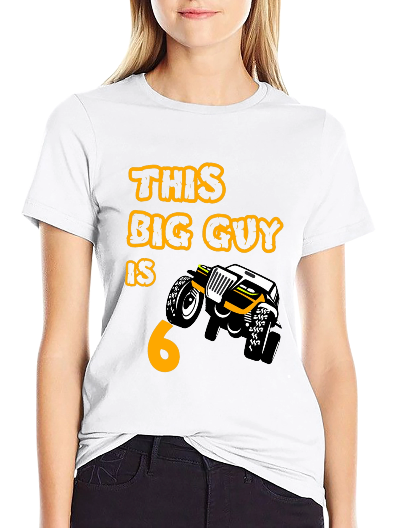 Birthday Boy 6 T-shirt Monster Truck Black