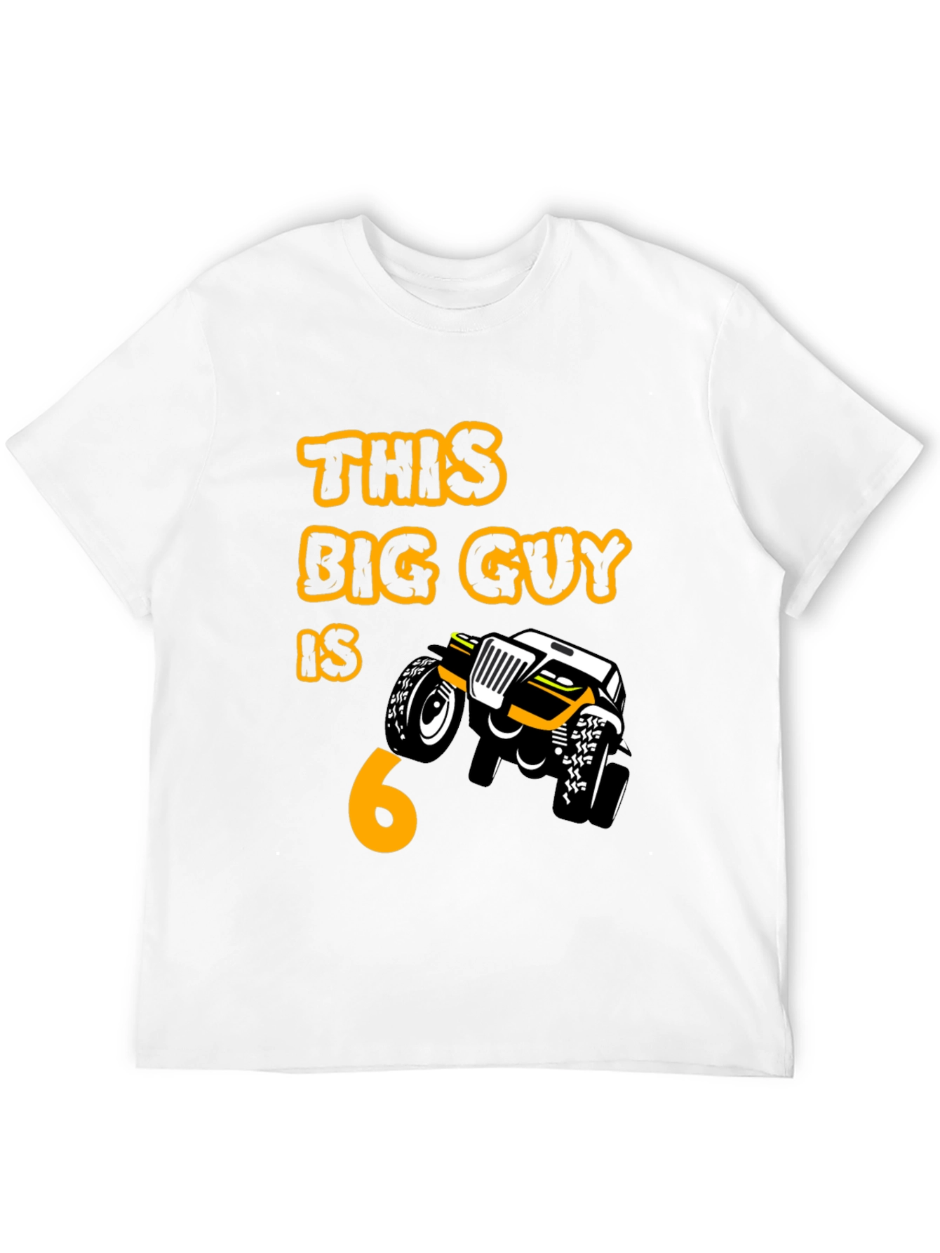 Birthday Boy 6 T-shirt Monster Truck Black